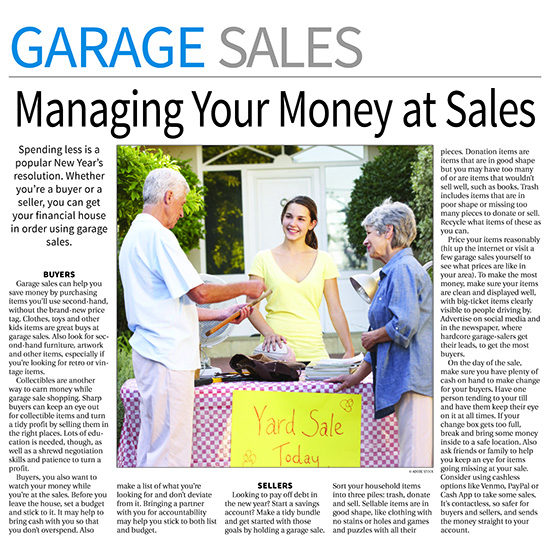 Garage Sale Page — February 22, 2021