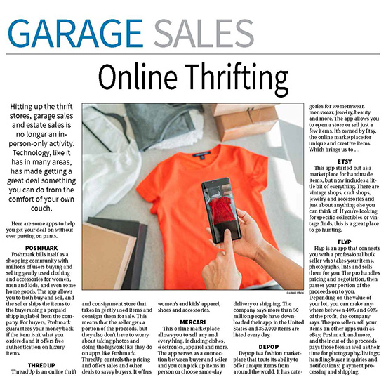 Garage Sale Page — October 11, 2021