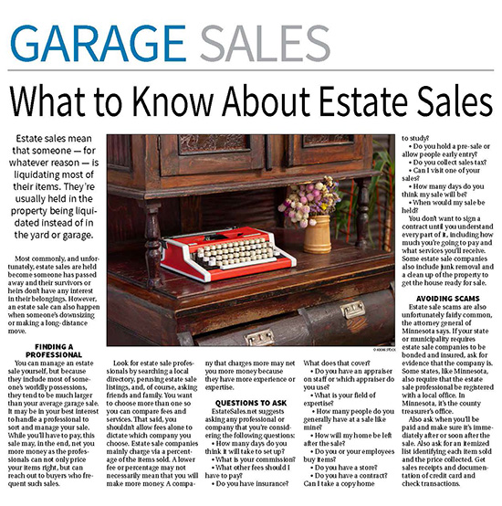 Garage Sale Page — November 1, 2021