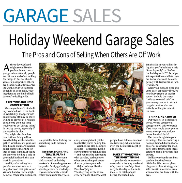 Garage Sale Page — October 06, 2025