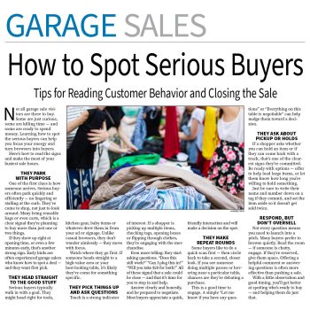 Garage Sale Page — January 26, 2026