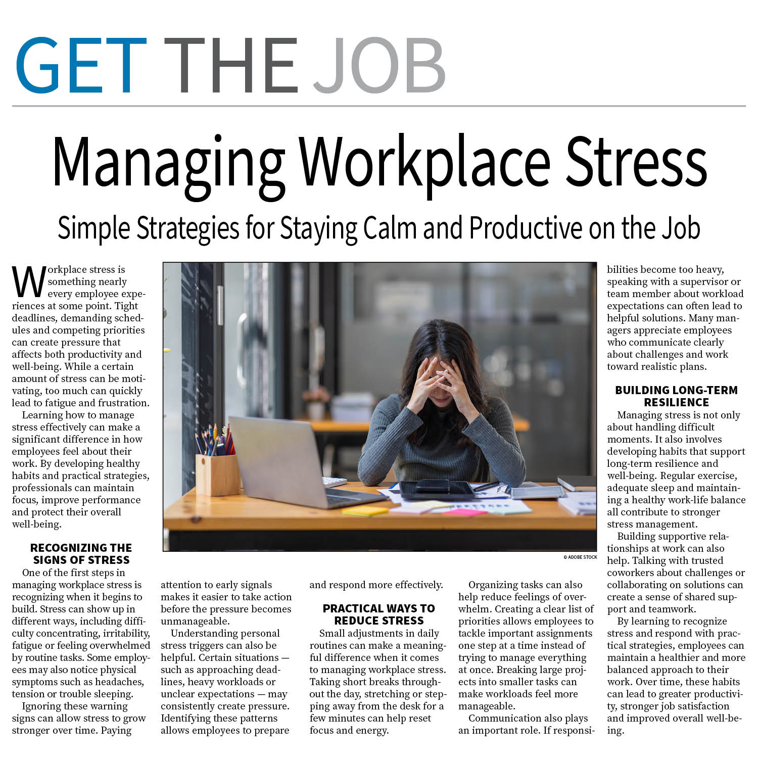 Get the Job Page —  March 9, 2026