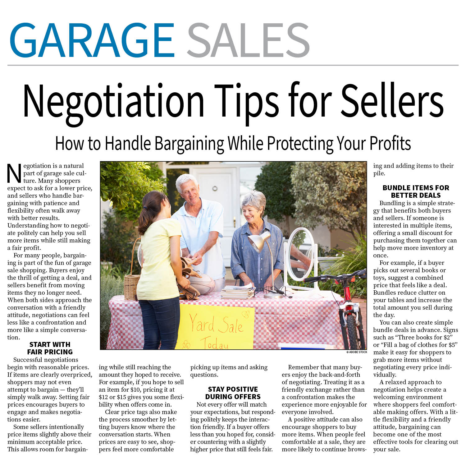 Garage Sale Page — March 23, 2026