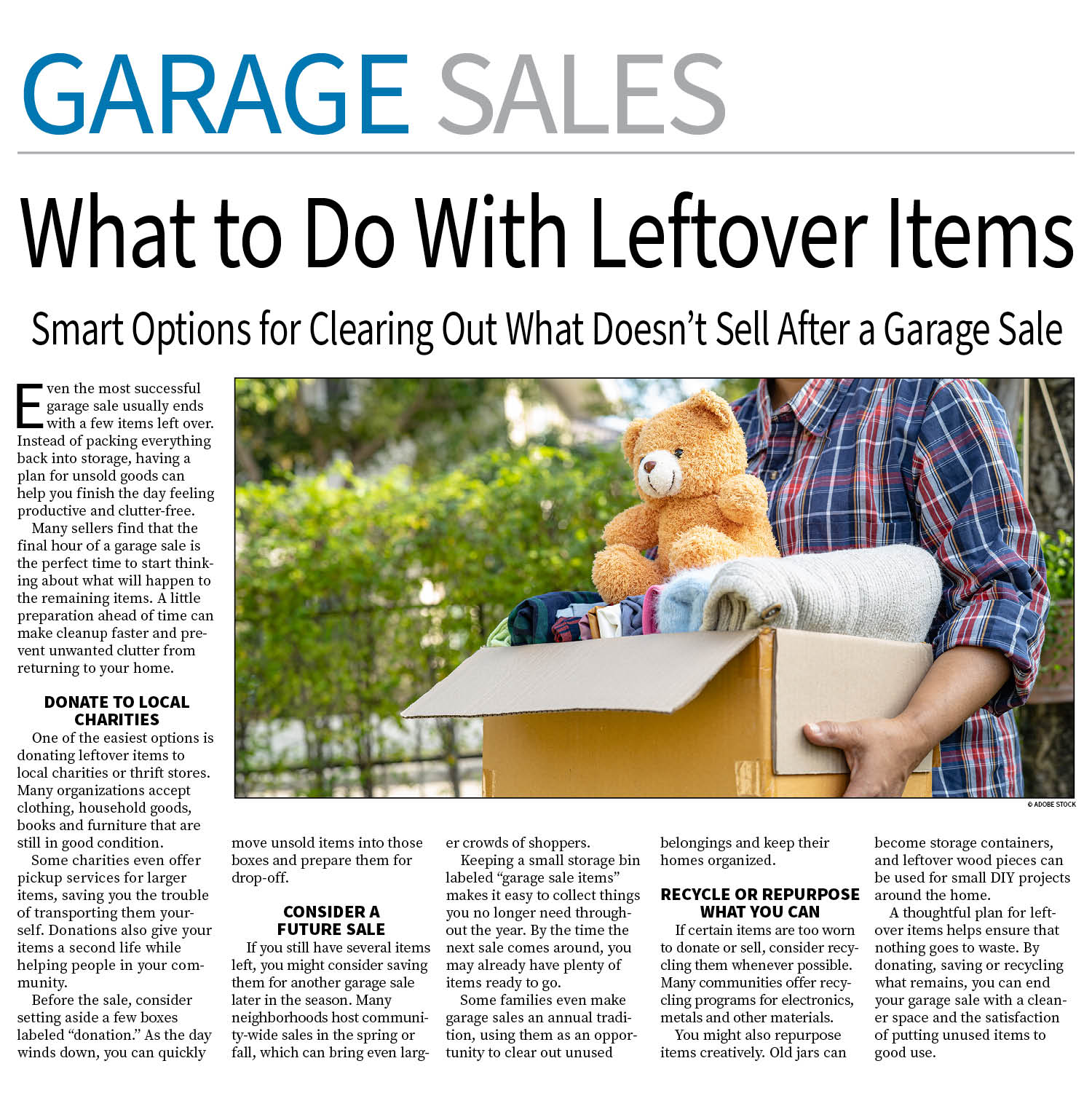 Garage Sale Page — March 30, 2026