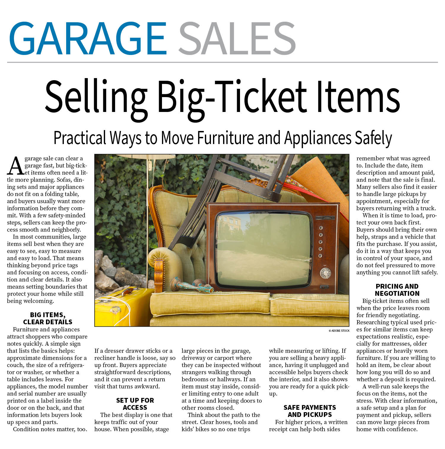Garage Sale Page — April 6, 2026