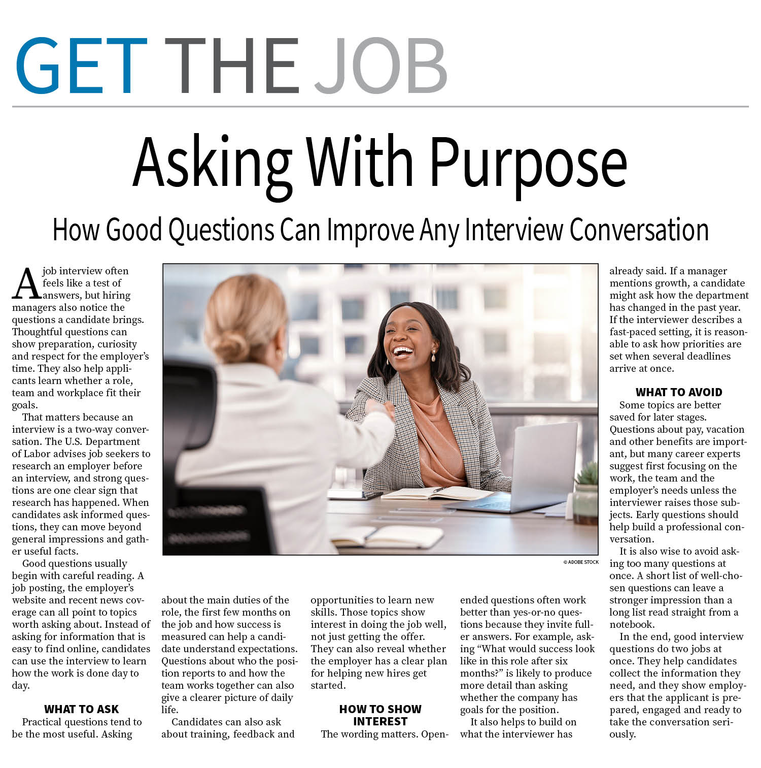 Get the Job Page —  May 18, 2026