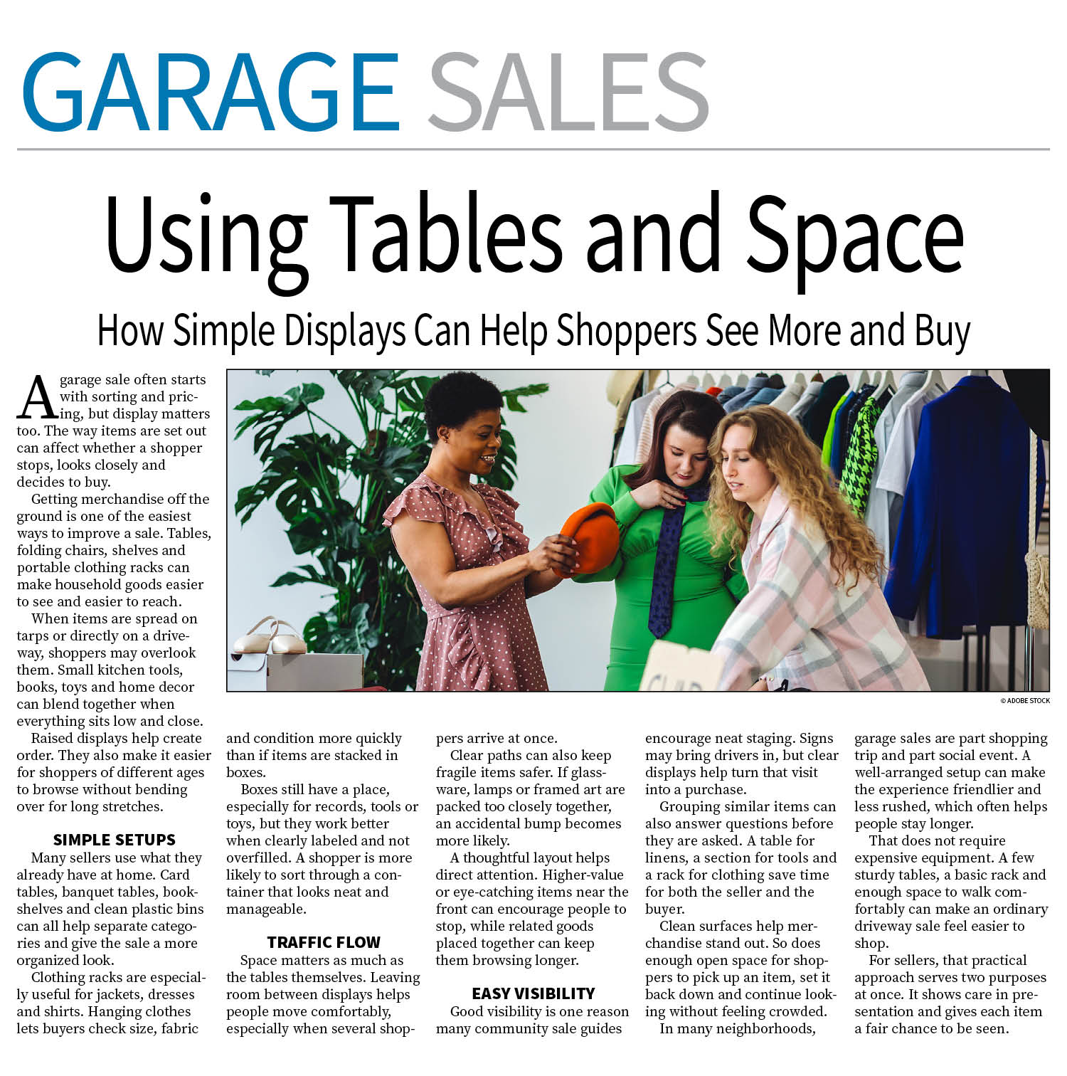 Garage Sale Page — May 18, 2026