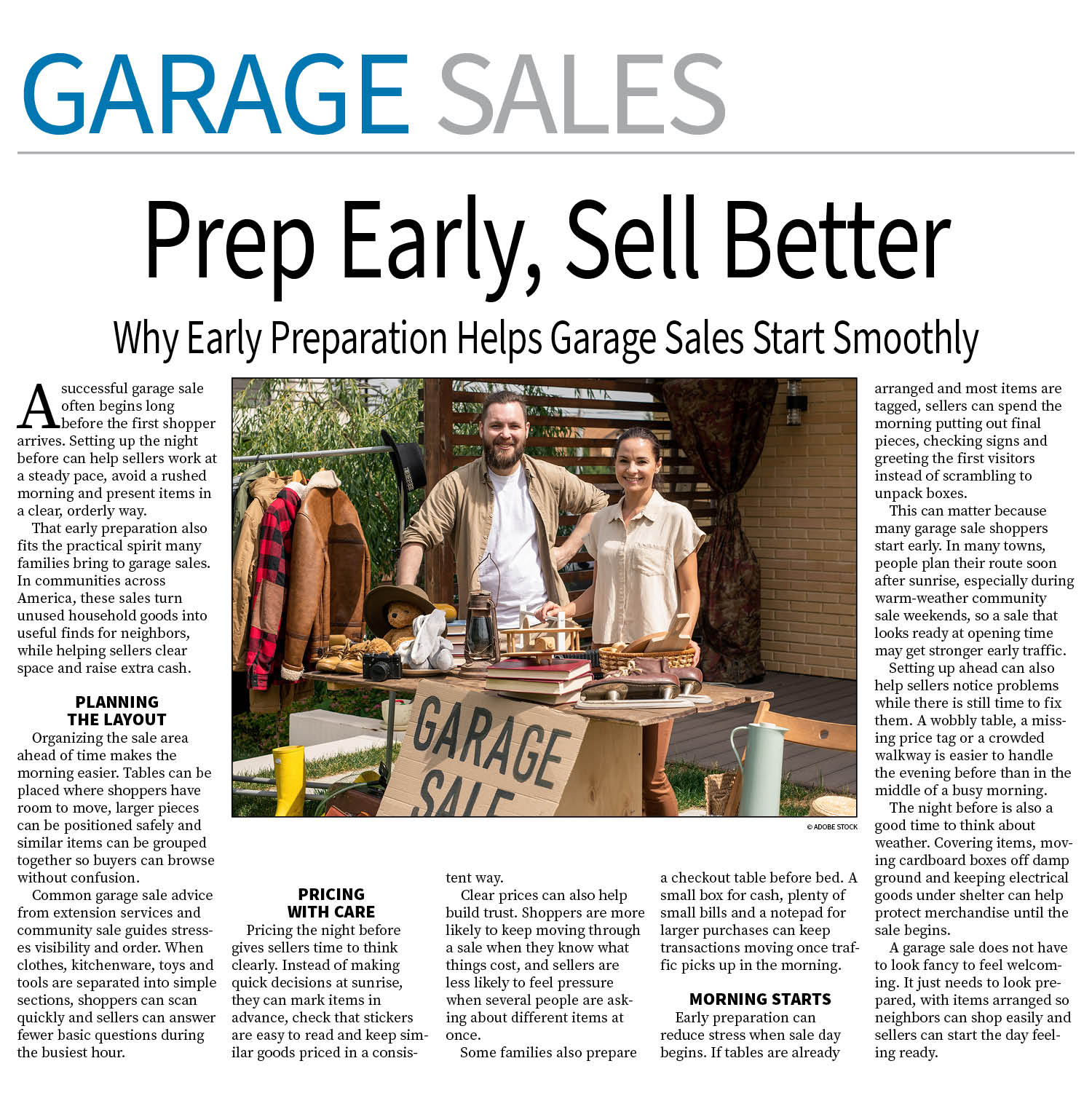 Garage Sale Page — May 25, 2026