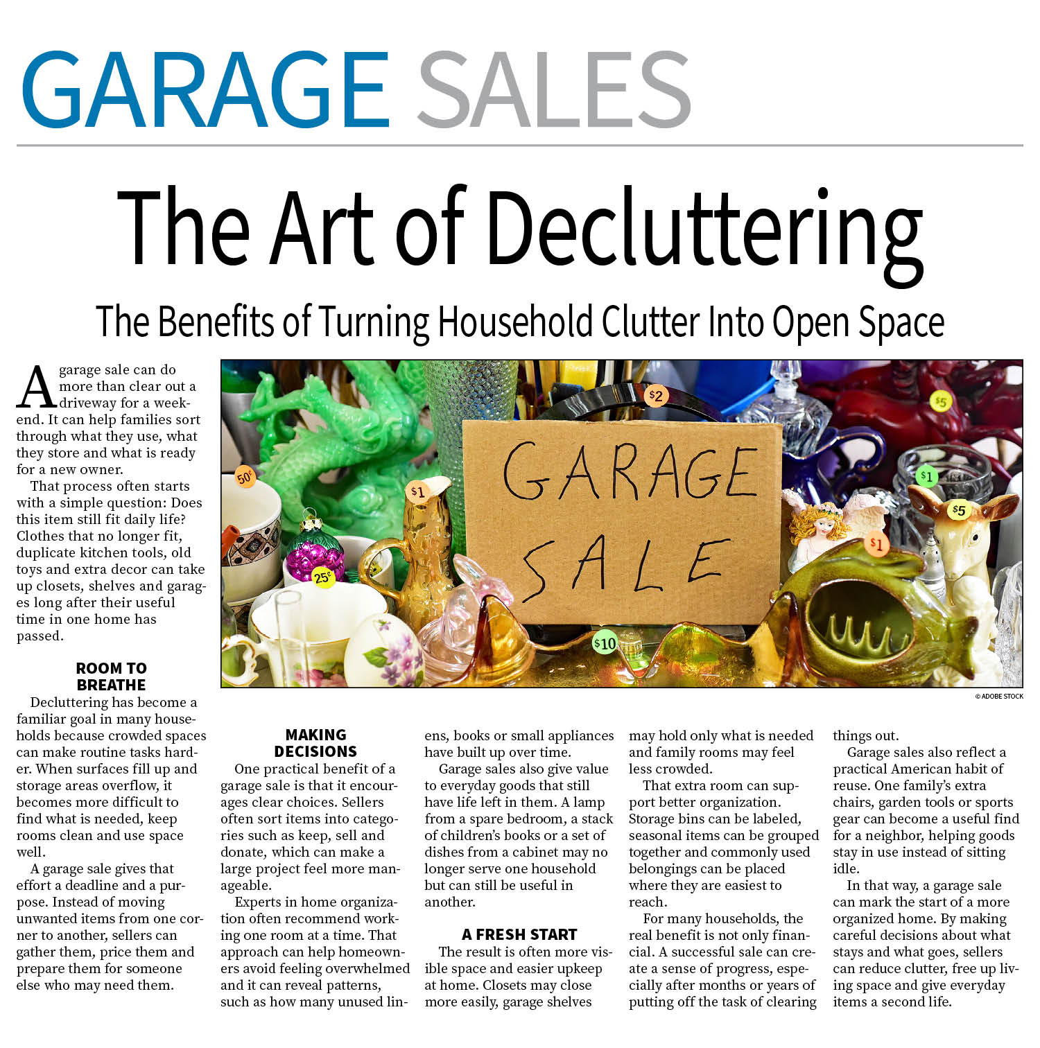 Garage Sale Page — June 1, 2026