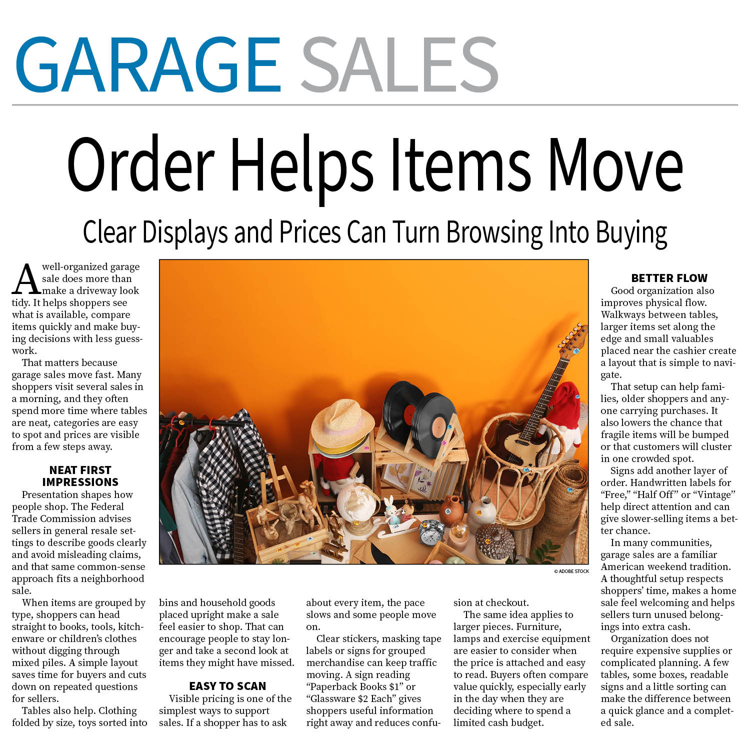 Garage Sale Page — June 8, 2026
