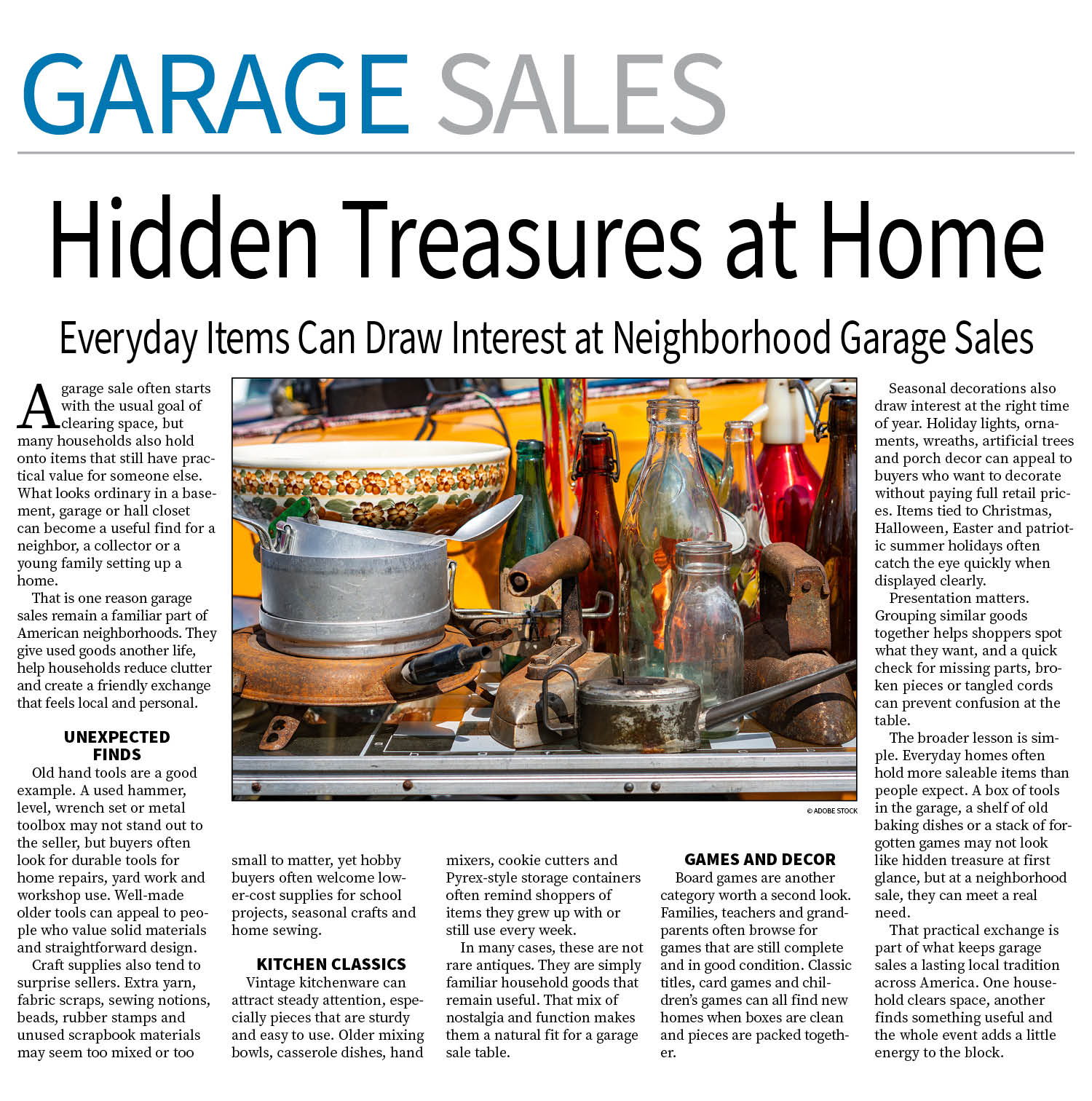 Garage Sale Page — June 15, 2026