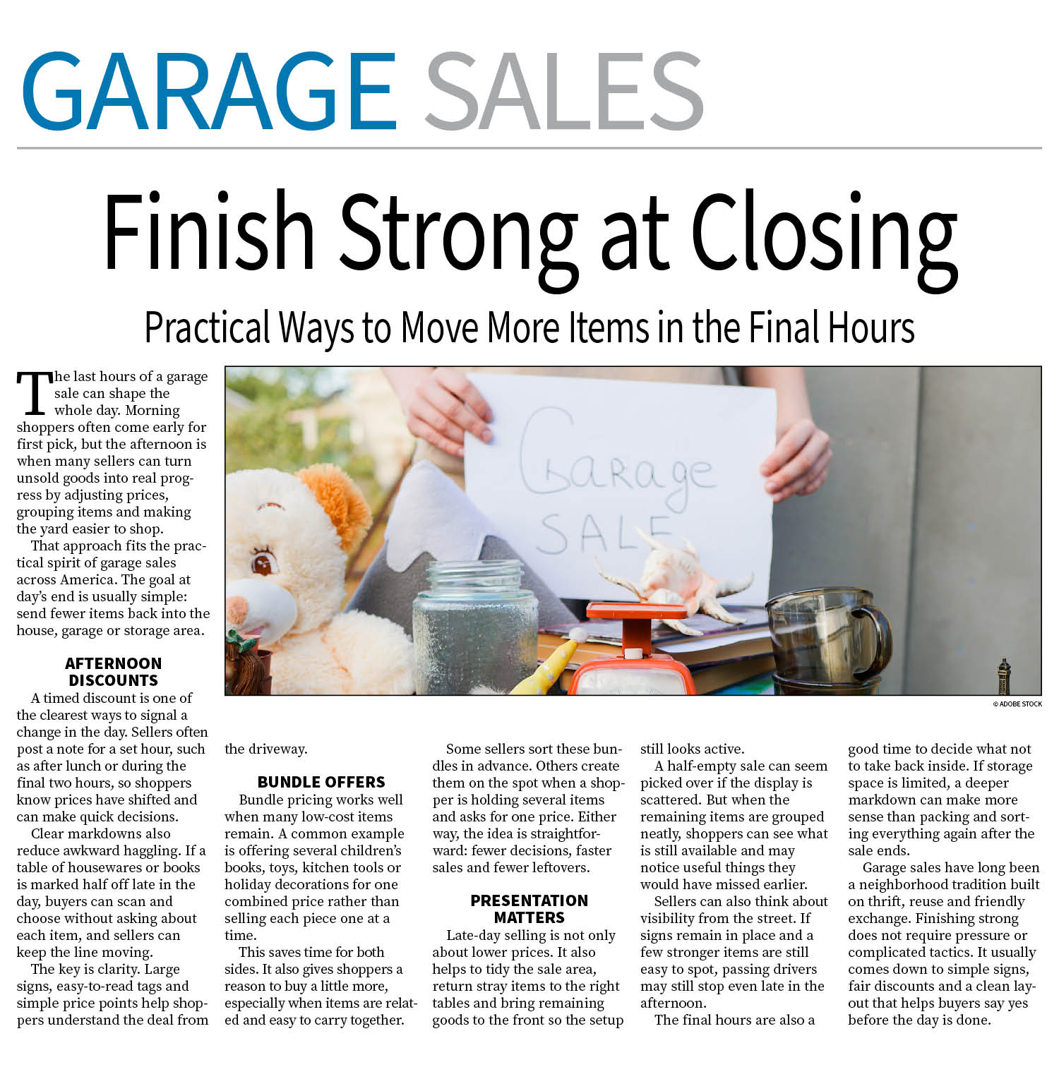 Garage Sale Page — June 22, 2026