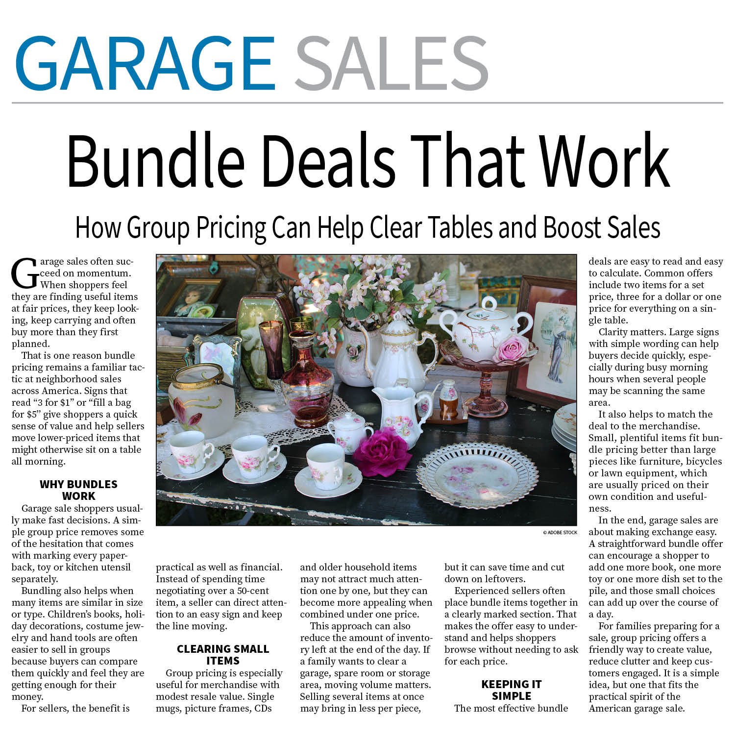 Garage Sale Page — June 29, 2026
