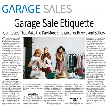 Garage Sale Page — July 13, 2026