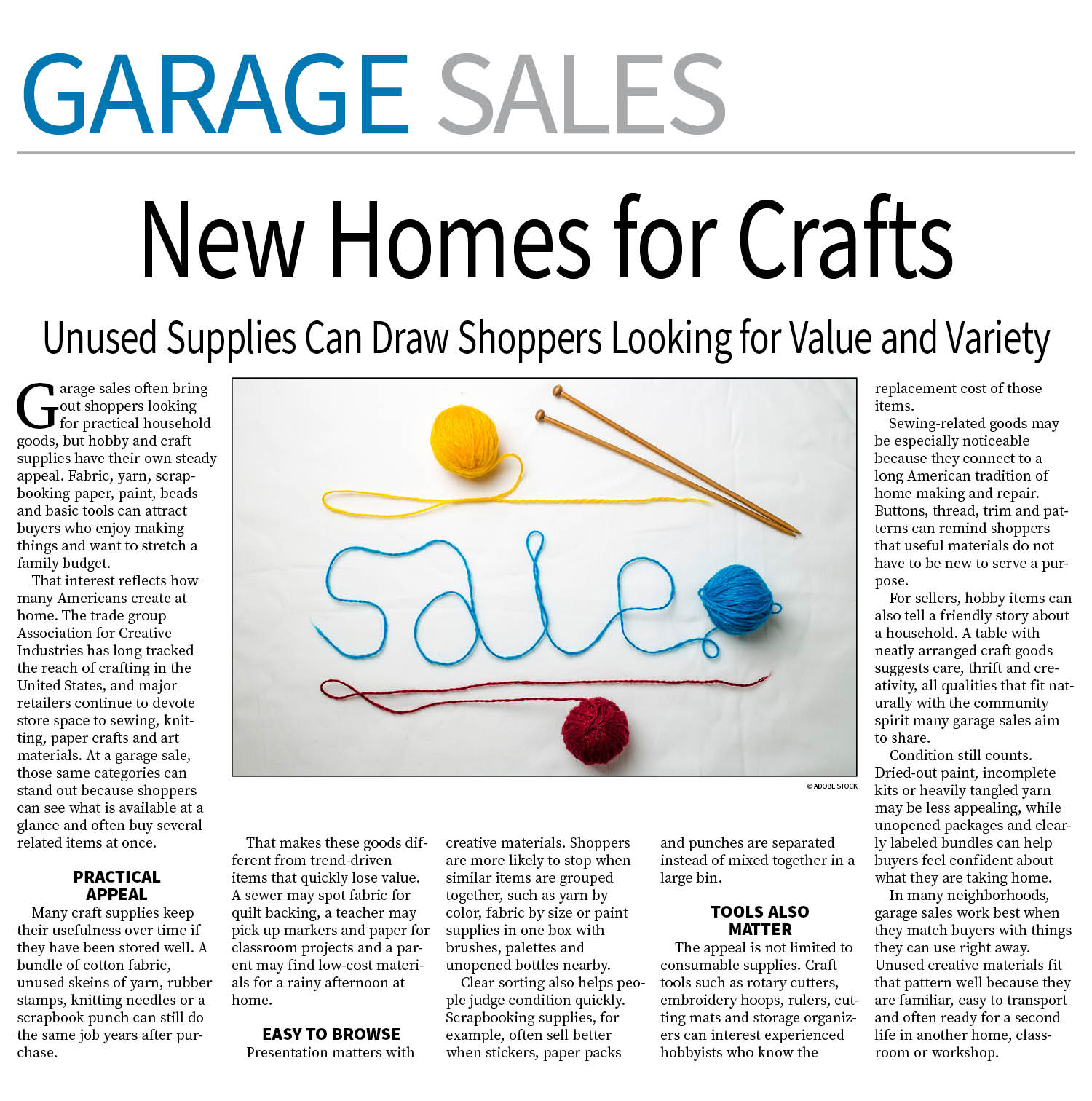 Garage Sale Page — August 3, 2026