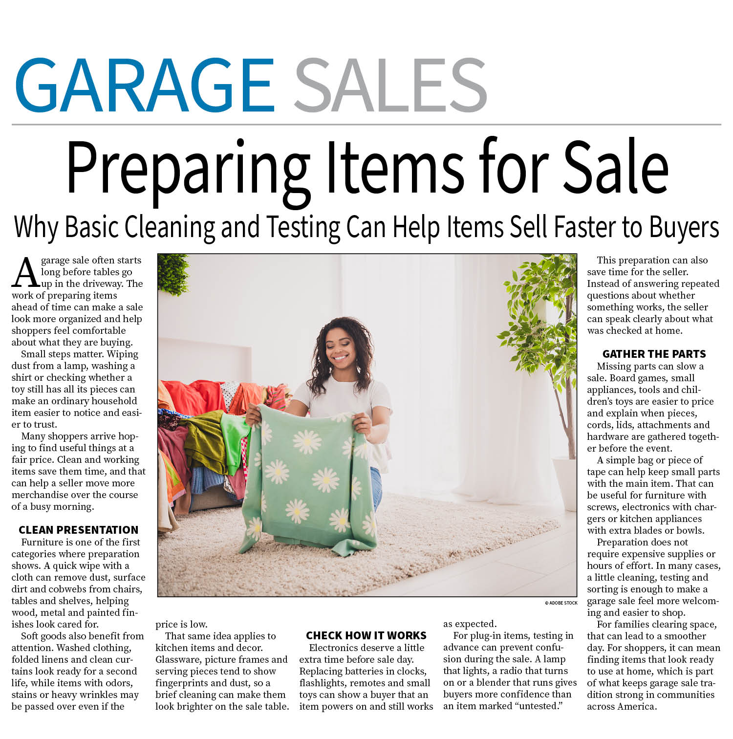 Garage Sale Page — August 17, 2026