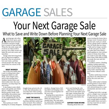 Garage Sale Page — August 24, 2026