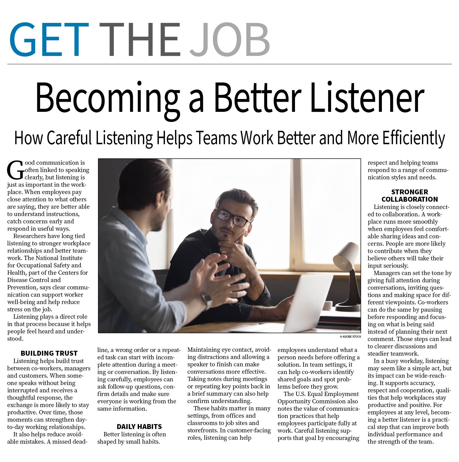 Get the Job Page —  September 7, 2026