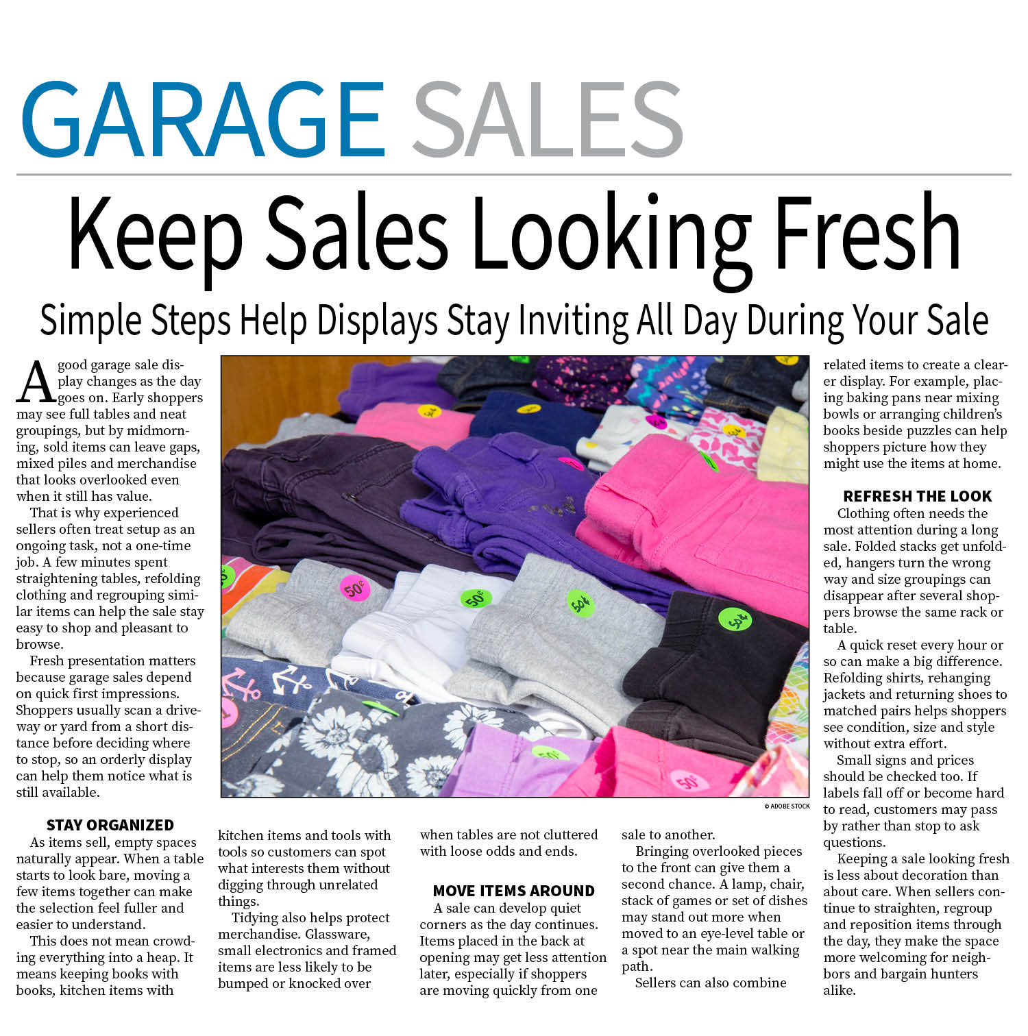 Garage Sale Page — September 21, 2026