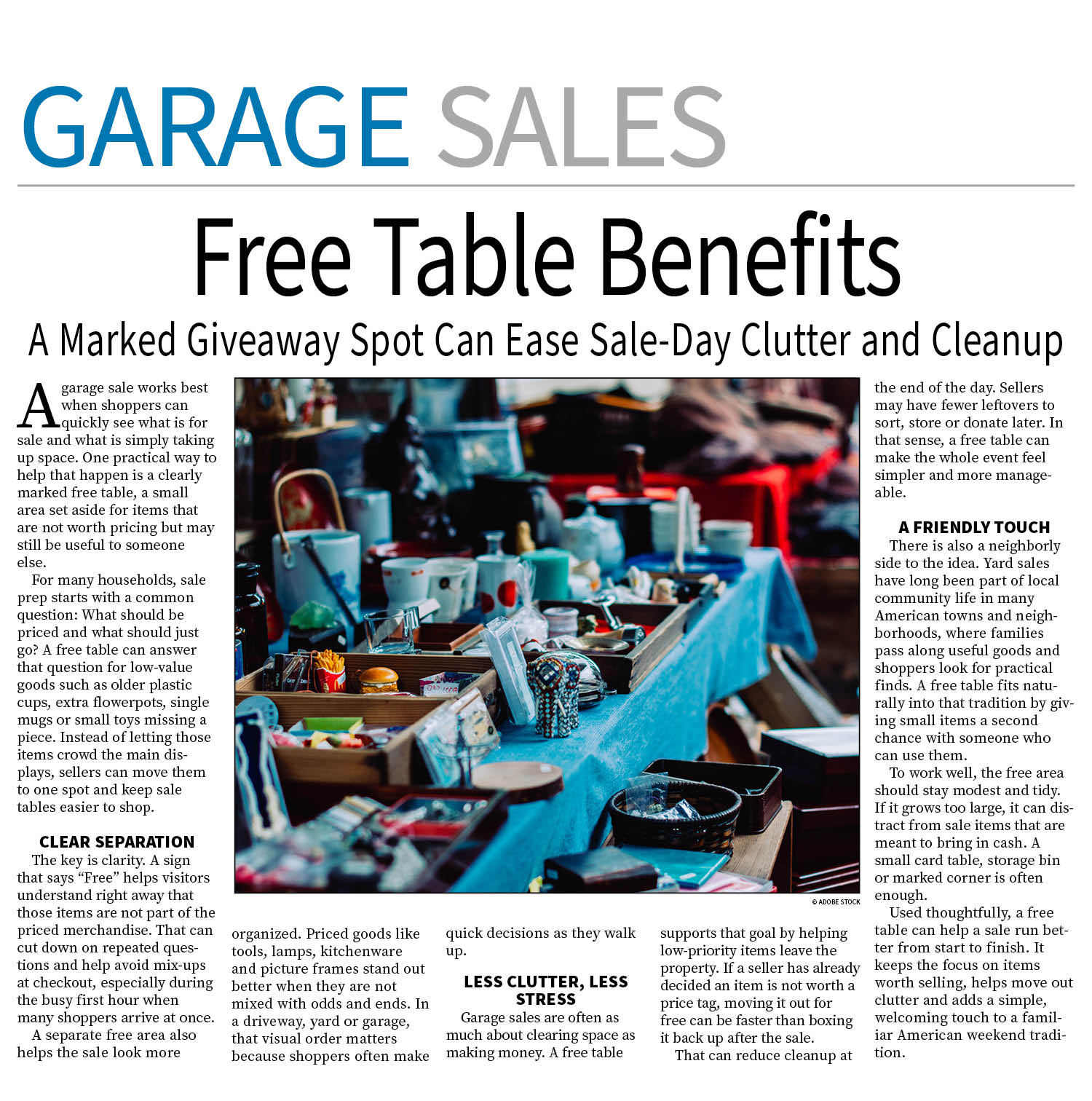 Garage Sale Page — October 5, 2026