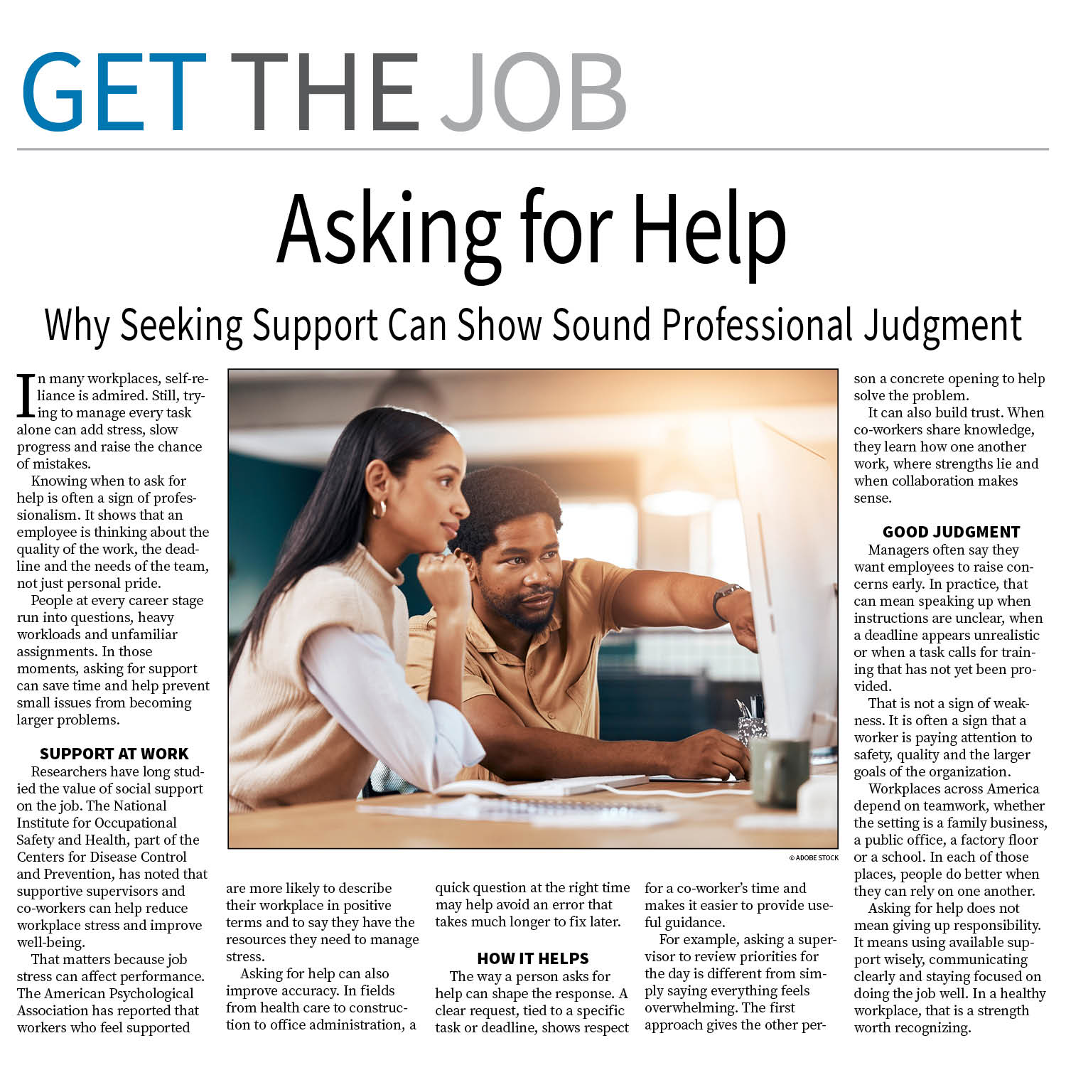 Get the Job Page —  October 5, 2026