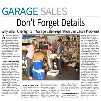 Garage Sale Page — October 12, 2026